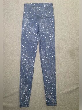 Aerie Chill Play Move Stars Print Blue Leggings Women Size XS